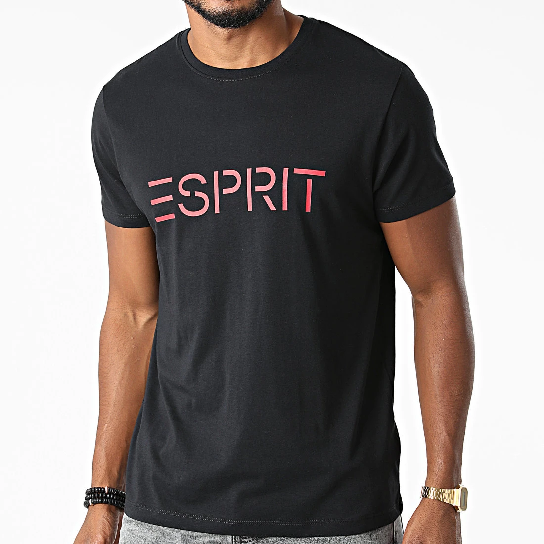 Meilleure affaire 🛒 Tee 👚 Shirt 129EE2K010 Noir de Esprit 👍