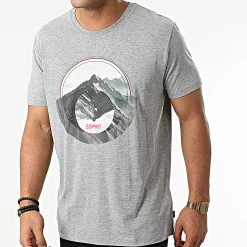 Coupon 🔔 Tee 👕 Shirt 101EE2K309 Gris Chiné de Esprit 😀