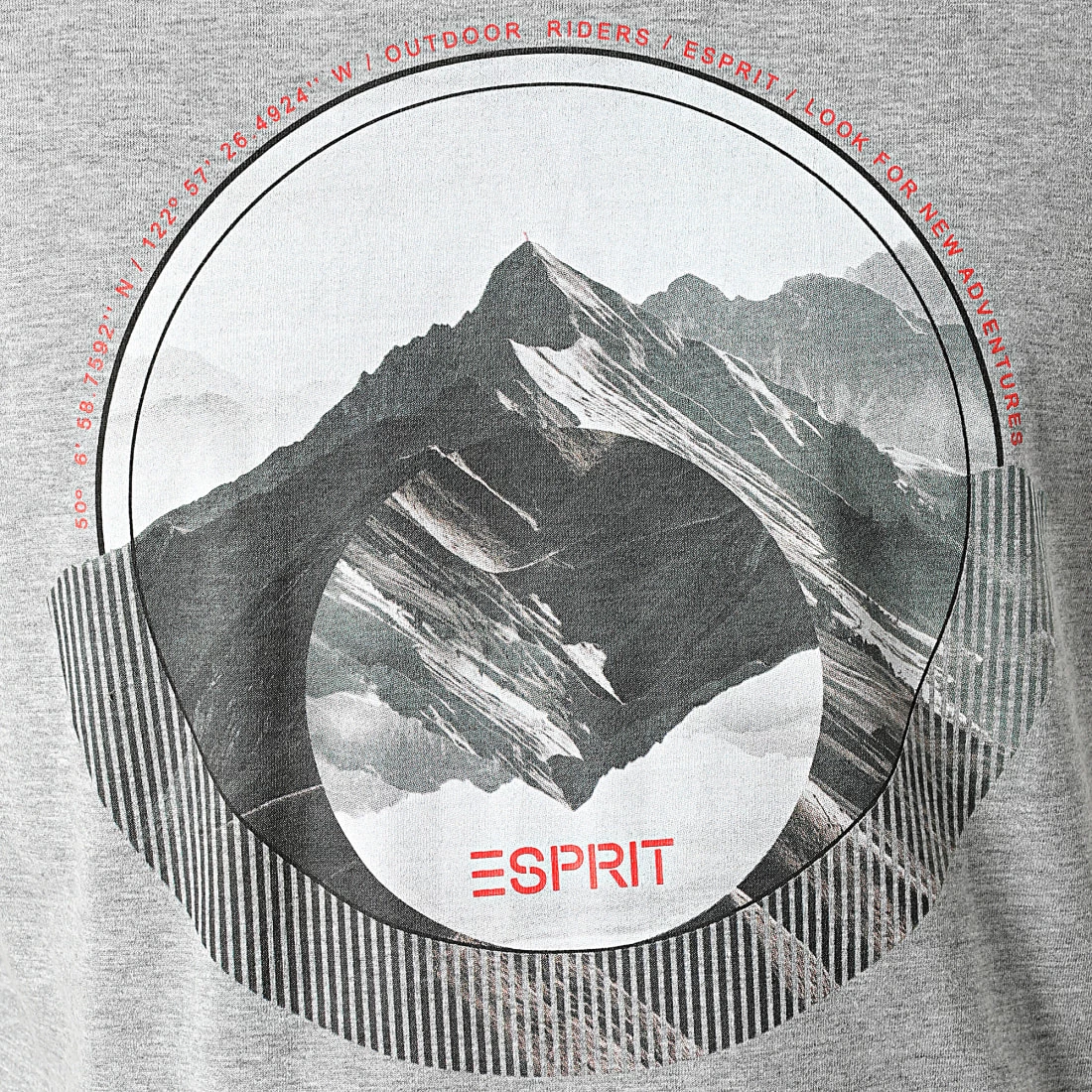 Coupon 🔔 Tee 👕 Shirt 101EE2K309 Gris Chiné de Esprit 😀 – Image 2