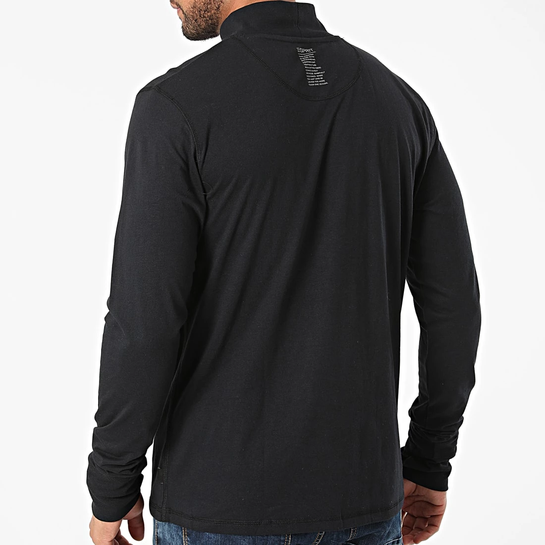 Meilleure vente ⭐ Tee 👕 Shirt Manches Longues 101EE2K303 Noir de Esprit 🤩 – Image 4