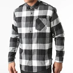 Acheter 🛒 Chemise Manches Longues 111CC2F303 Noir Blanc de Esprit ✨