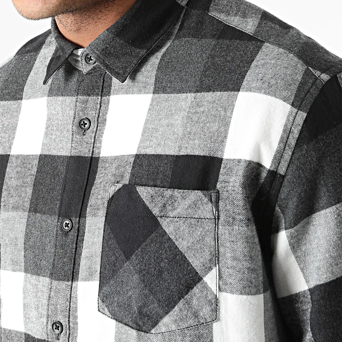 Acheter 🛒 Chemise Manches Longues 111CC2F303 Noir Blanc de Esprit ✨ – Image 2