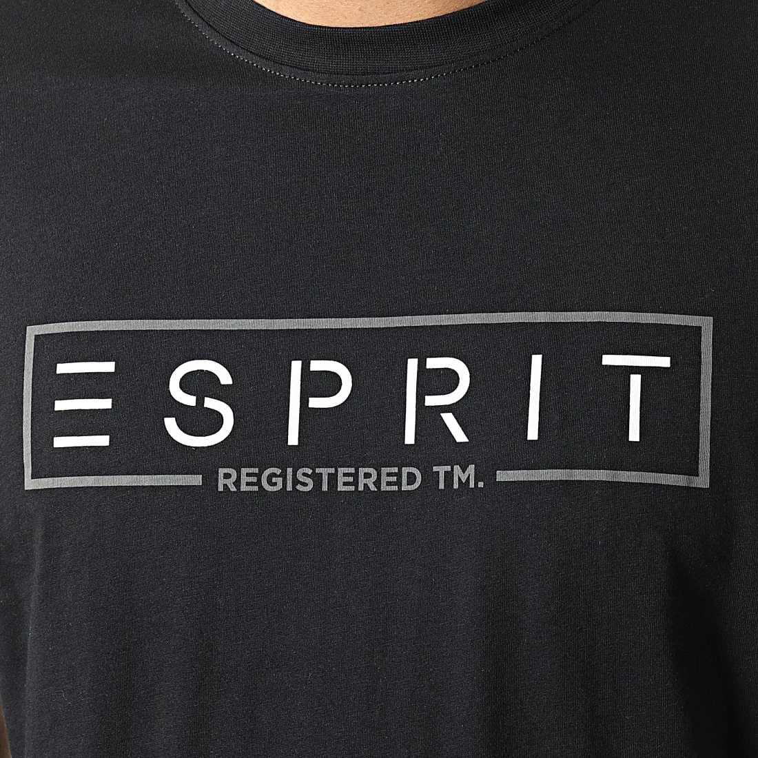 Top 10 🥰 Tee 👕 Shirt 992EE2K301 Noir de Esprit ❤️ – Image 2