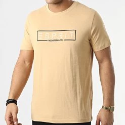 Bon marché 🎁 Tee 👕 Shirt 012EE2K302 Beige de Esprit ⭐