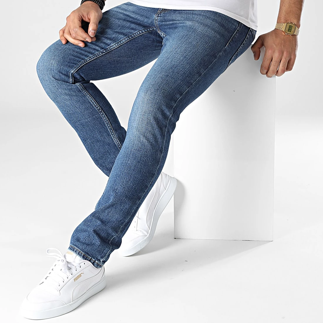 Tout neuf đ„ Jean Slim 990EE2B311 Bleu Denim de Esprit đ„° â Image 3
