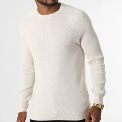 Vente flash 👍 Pull 991EE2I306 Beige Chiné de Esprit 🤩