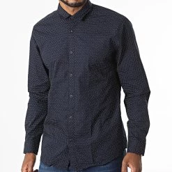 Meilleure vente 😉 Chemise Manches Longues 992EE2F304 Bleu Marine de Esprit 🔔