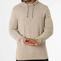 Budget 😍 Sweat Col Roulé 092EE2I302 Beige Chiné de Esprit 💯