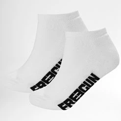 Promo ⌛ Lot De 2 Paires De Chaussettes Basses H40315 Blanc de Freegun 🔥