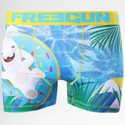 Grosses soldes 😍 Boxer Lapins Crétins Pool Bleu Clair de Freegun 😀