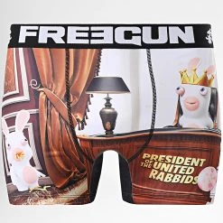 Meilleur prix 😀 Boxer Lapins Crétins President Marron de Freegun 🤩
