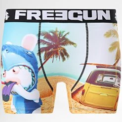 Nouveau 🤩 Boxer Lapins Crétins Jaws Bleu de Freegun 🎁