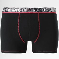 Remise 🥰 Boxer Flowers Noir de Freegun ✔️