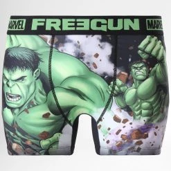 Remise 🔥 Boxer Avengers Hulk Vert de Freegun ⌛
