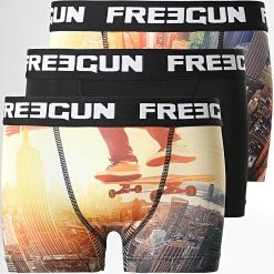 Top 10 đ Lot De 3 Boxers Enfant Print Noir Jaune de Freegun đ