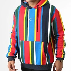 Acheter 🔥 Sweat Capuche A Rayures Small Signature Stripe 6028200 Multicolor de Karl Kani 🎁