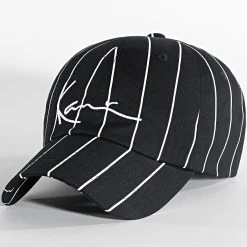 Meilleur prix 🧨 Casquette Signature Pinstripe Noir de Karl Kani ✔️