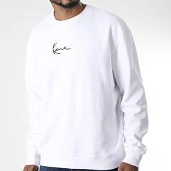 Coupon ✔️ Sweat Crewneck Small Signature 6020164 Blanc de Karl Kani ❤️