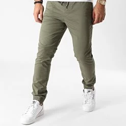 De gros 💯 Jogger Pant 21103814 Vert Kaki de Solid ⭐