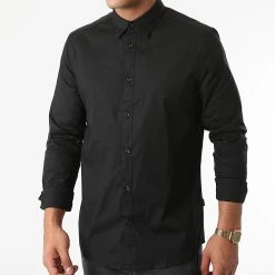 Le moins cher 🧨 Chemise Manches Longues Tyler 21103247 Noir de Solid 🔔