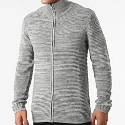 Bon marché 🥰 Veste Zippée Struan 21102780 Gris Chiné de Solid 🔥