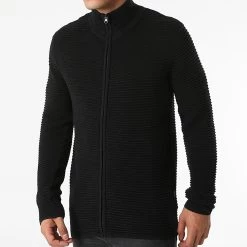 Promo 😉 Veste Zippée Struan 21102780 Noir de Solid 🌟