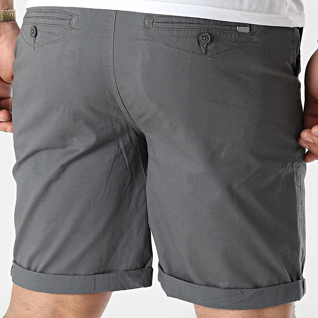 Tout neuf 🛒 Short Chino 21106443 Gris Anthracite de Solid 🧨 – Image 4