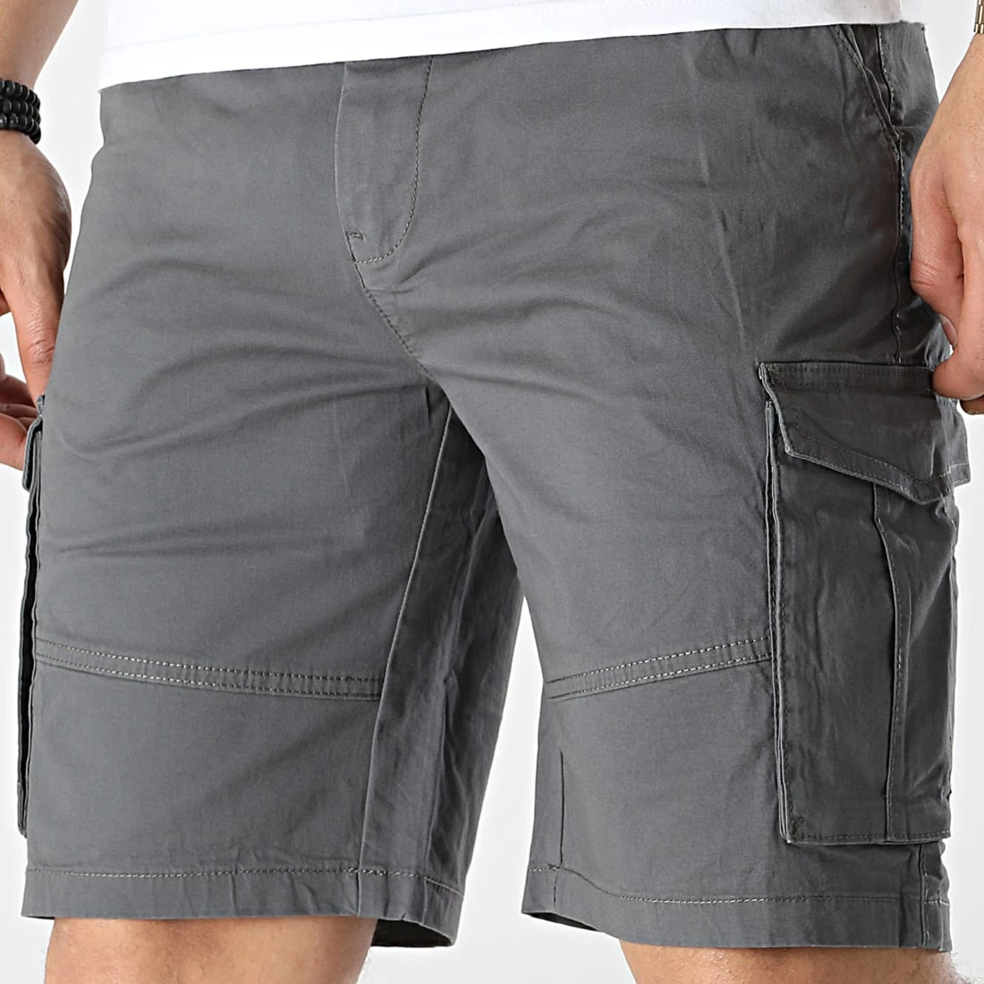 Bon marché 🥰 Short Cargo 21106445 Gris Anthracite de Solid 🔔