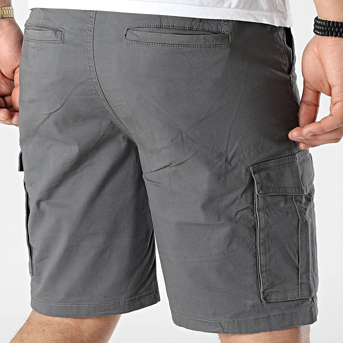 Bon marché 🥰 Short Cargo 21106445 Gris Anthracite de Solid 🔔 – Image 4