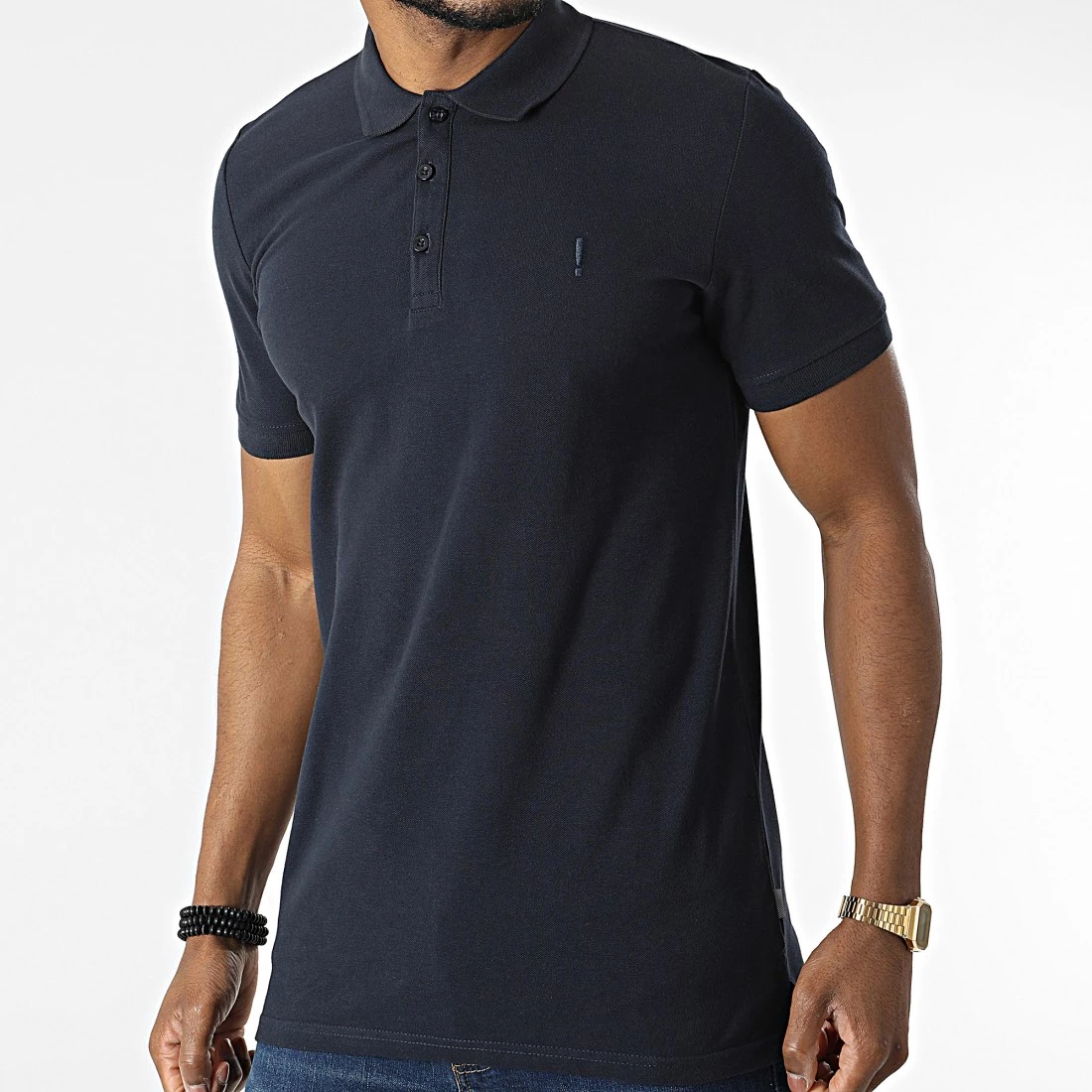 Meilleure vente 🤩 Polo A Manches Courtes Athen 21106488 Bleu Marine de Solid 🤩