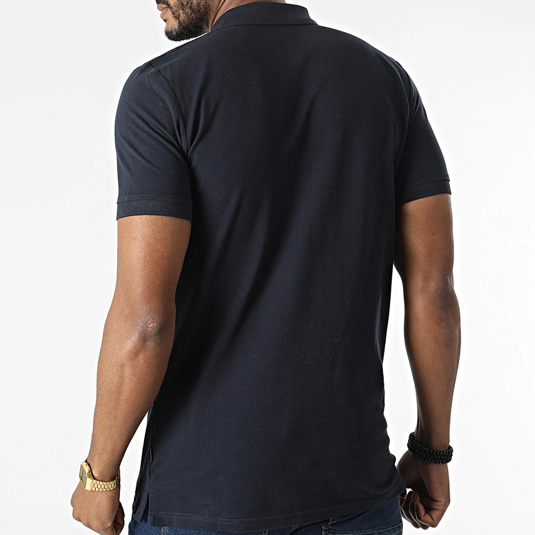 Meilleure vente 🤩 Polo A Manches Courtes Athen 21106488 Bleu Marine de Solid 🤩 – Image 4