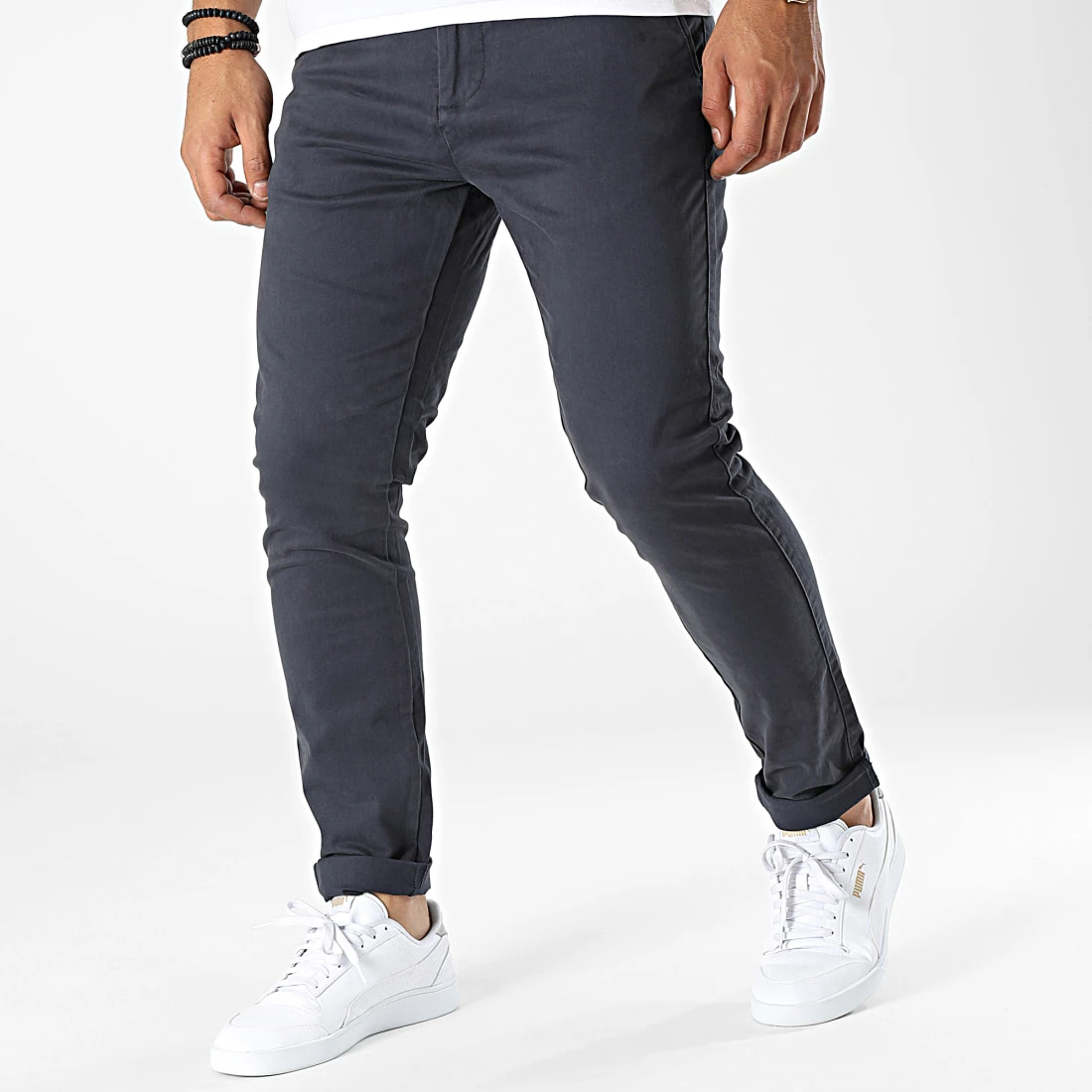 Les meilleures critiques de đ Pantalon Chino Slim Jim 21104324 Bleu Marine de Solid â
