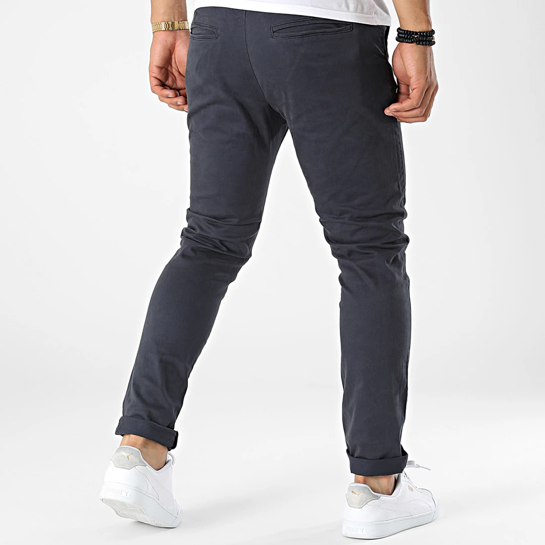 Les meilleures critiques de đ Pantalon Chino Slim Jim 21104324 Bleu Marine de Solid â â Image 4