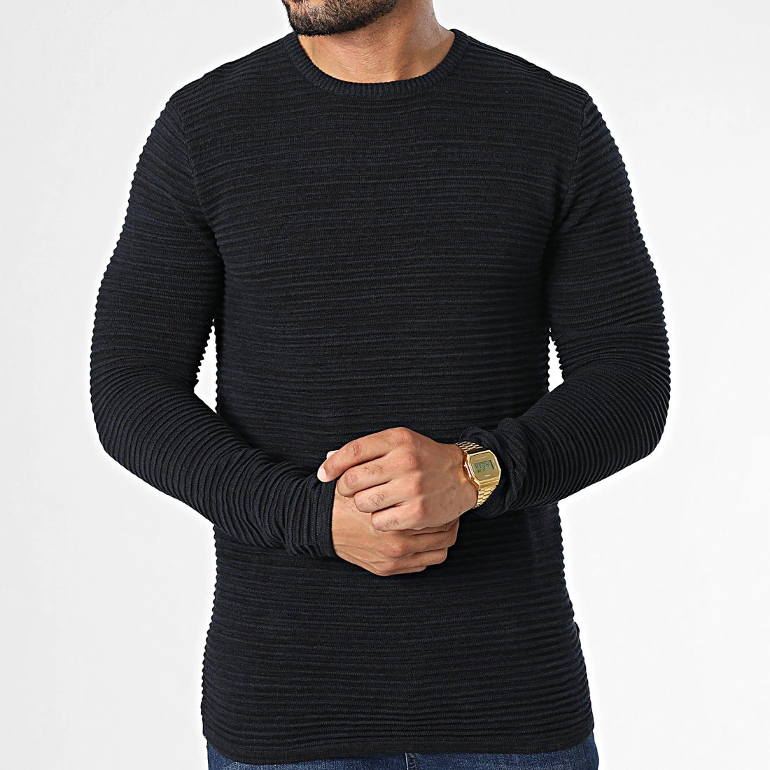 Remise 🧨 Pull Struan Bleu Marine de Solid ⭐ – Image 3