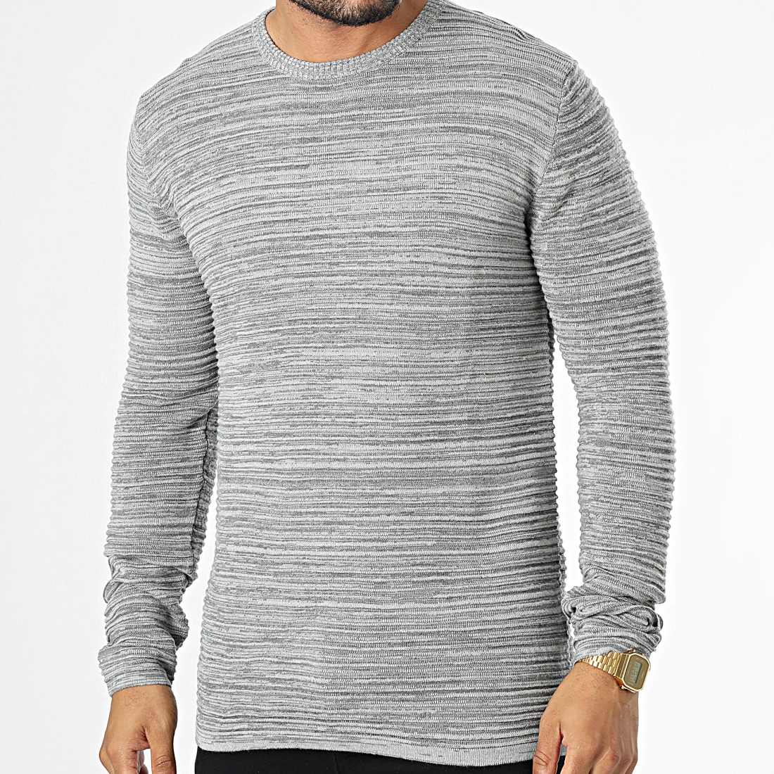 Budget đ Pull Struan Gris Chiné de Solid â