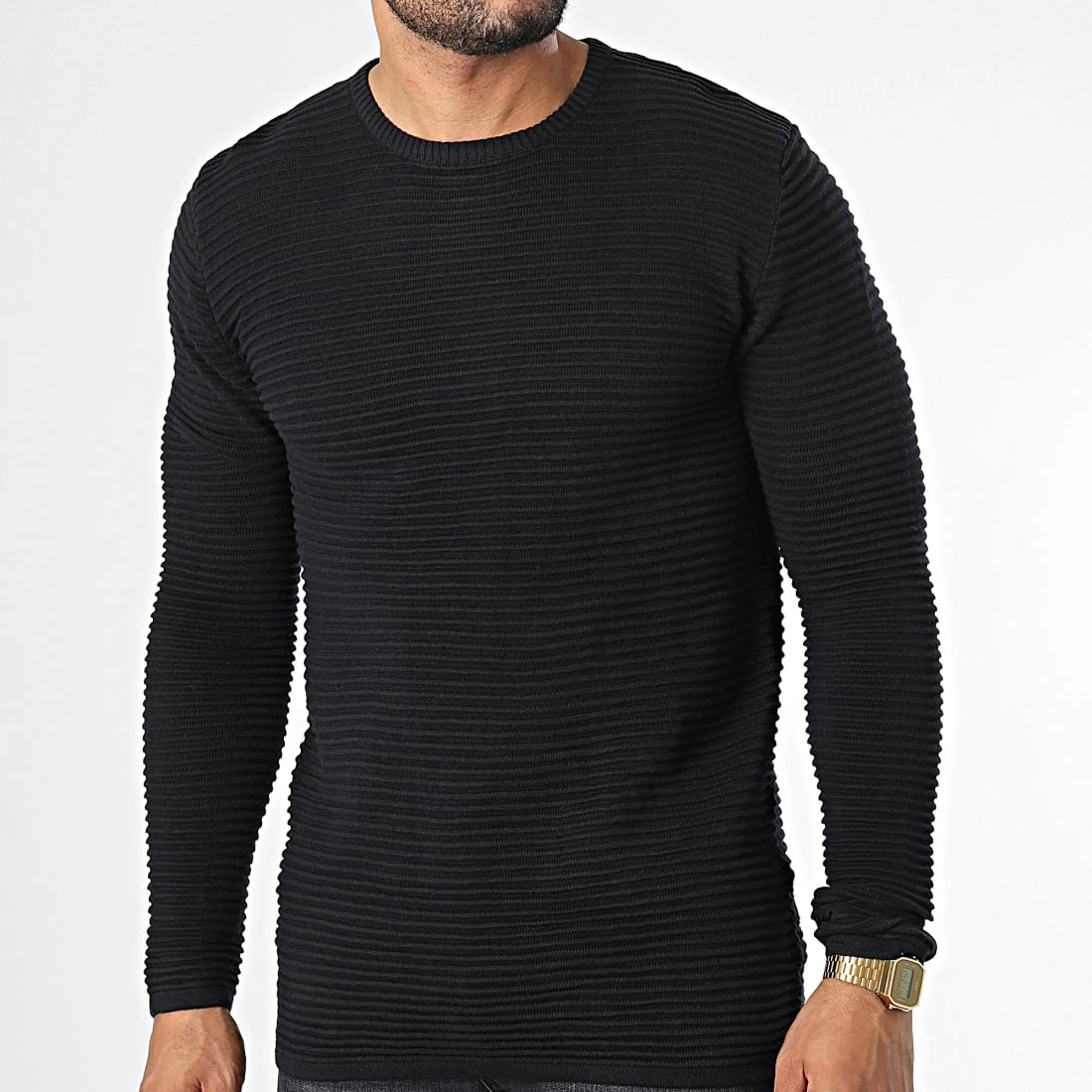 Budget ⌛ Pull Struan Noir de Solid 🧨