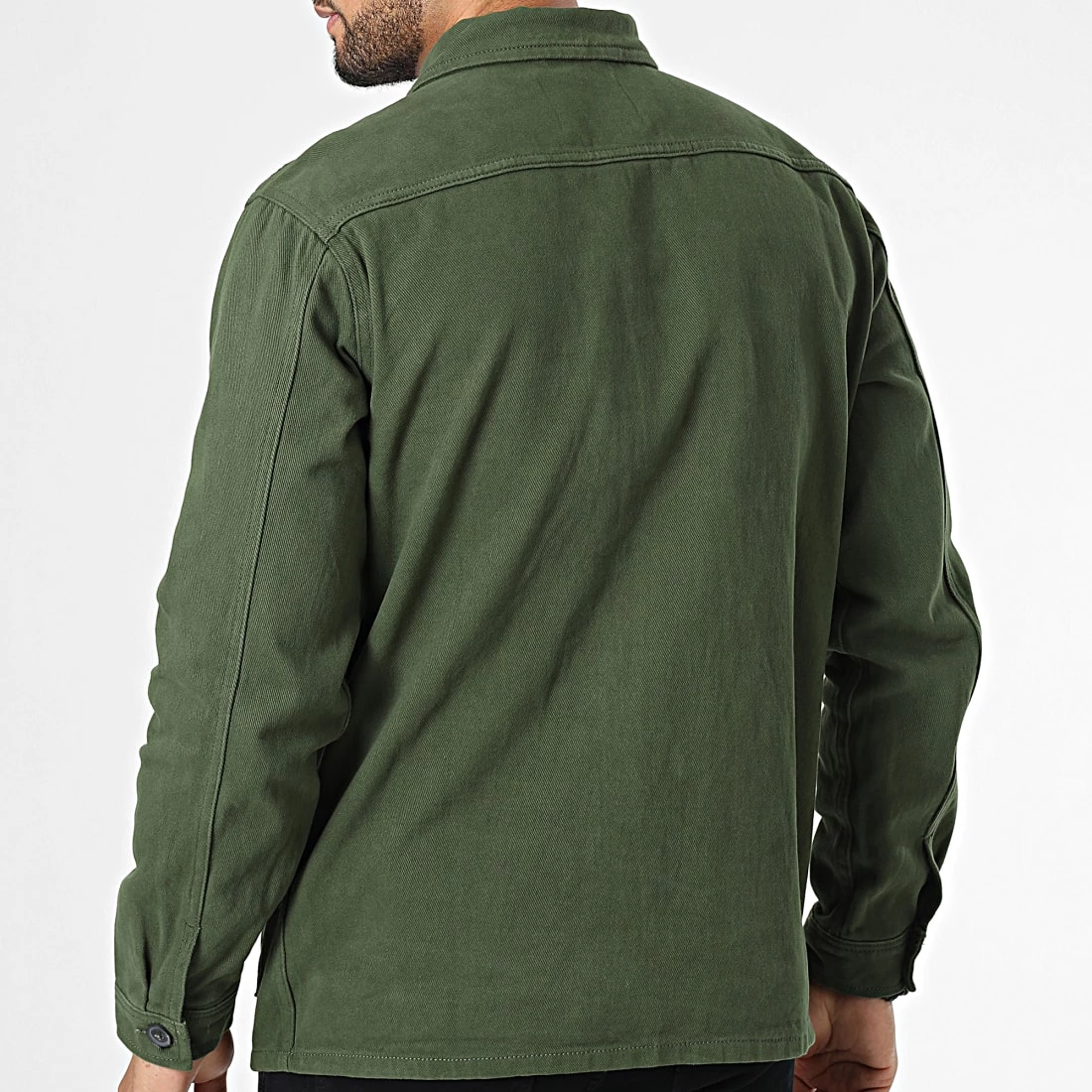 Le moins cher 🥰 Surchemise Vand Vert de Solid 😉 – Image 4