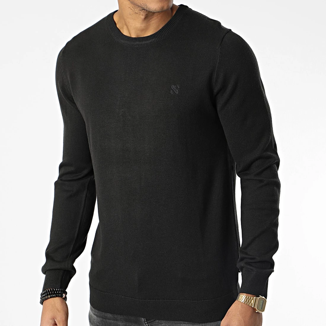 Nouveau đ Pull 21107425 Noir de Solid â€ïž â Image 3