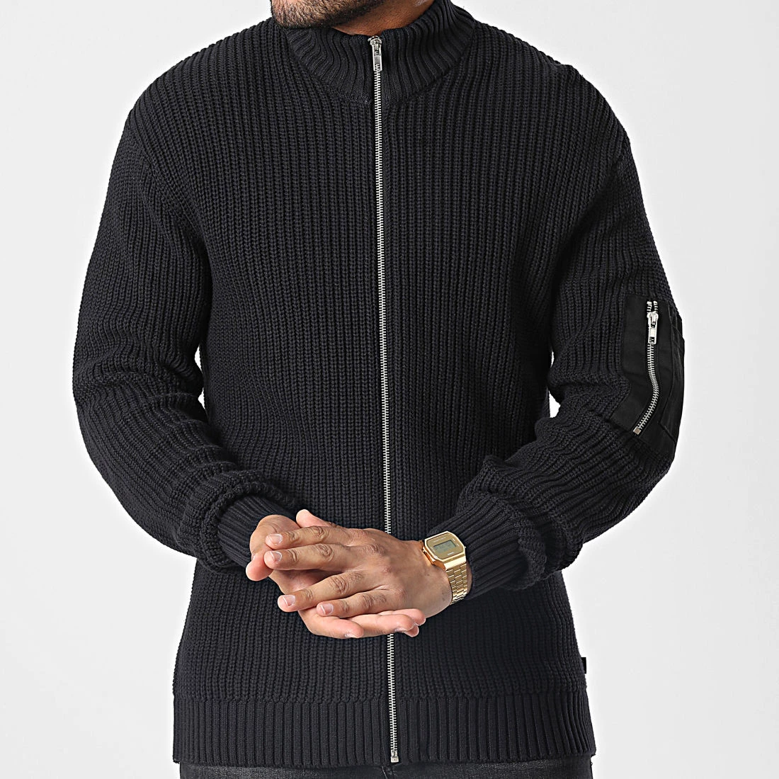 Meilleure vente 😉 Gilet Zippé Dwade Noir de Solid 🌟 – Image 3