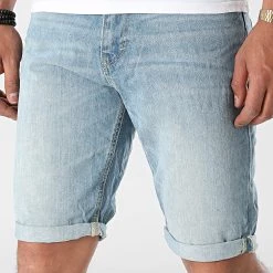 Meilleure affaire 😉 Short Jean Slim Josh 1025042 Bleu Denim de Tom Tailor 🥰