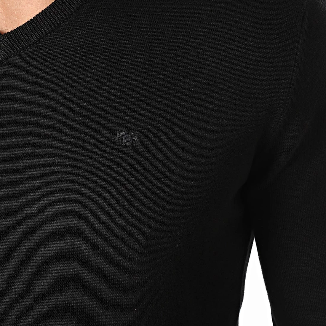 Grosses soldes đ Pull Col V 1012820-XX-10 Noir de Tom Tailor â â Image 2