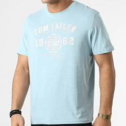 Remise 🔔 Tee 👚 Shirt 1029685-XX-10 Bleu Ciel de Tom Tailor ⭐