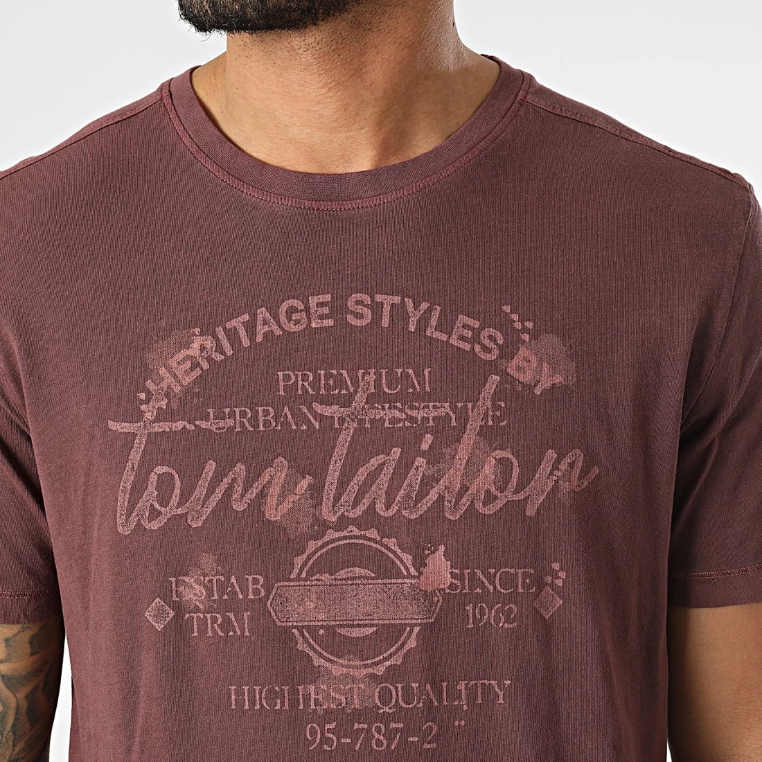 Meilleure affaire 🌟 Tee 👚 Shirt 1029274-XX-10 Bordeaux de Tom Tailor 😀 – Image 2