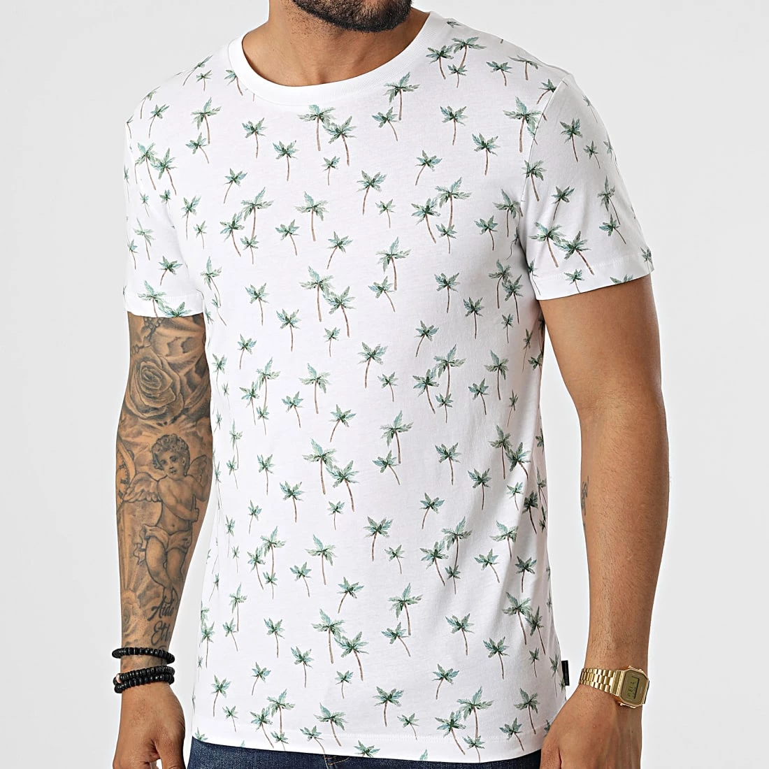 Coupon 🎉 Tee 👕 Shirt All Over Print Blanc de Tom Tailor 🤩