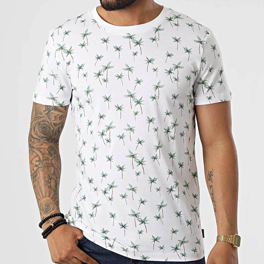 Coupon 🎉 Tee 👕 Shirt All Over Print Blanc de Tom Tailor 🤩 – Image 3