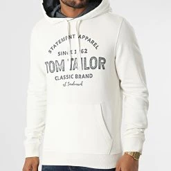 Budget 🛒 Sweat Capuche 1032914 Beige Clair de Tom Tailor 🔥