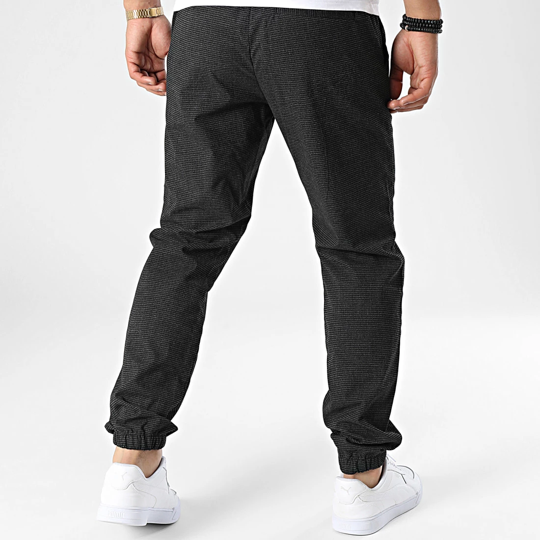 Grosses soldes 🥰 Pantalon A Carreaux 1032861-XX-12 Gris Anthracite de Tom Tailor 💯 – Image 4