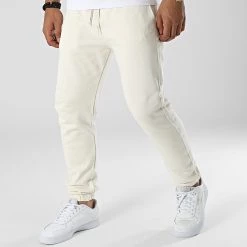 De gros 🎁 Pantalon Jogging 1032789-XX-12 Beige Clair de Tom Tailor ✔️