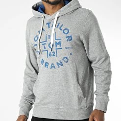 Vente flash 🌟 Sweat Capuche 1034360 Gris Chiné de Tom Tailor ⭐