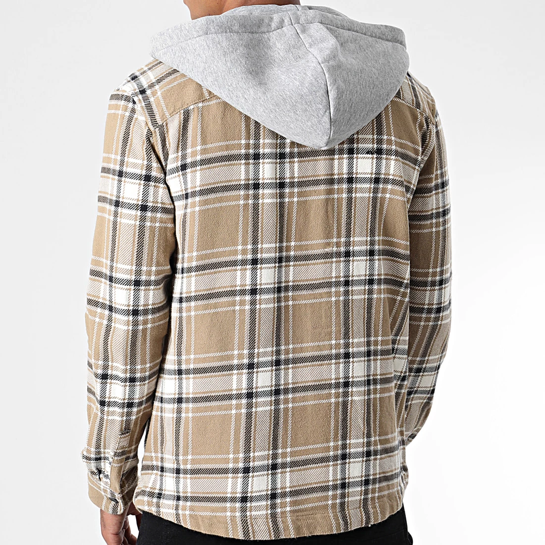 De gros đ Surchemise Capuche A Carreaux 1033734-XX-12 Beige de Tom Tailor âš â Image 4